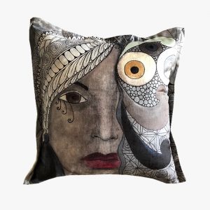 shop scatter pillows online - tangle hair half face